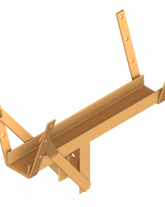 Weld support for dry material medicator